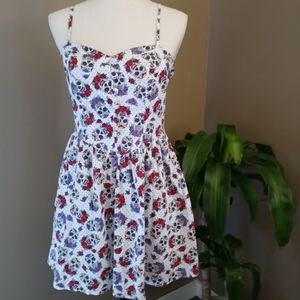 Hell Bunny suger skull print mini dress